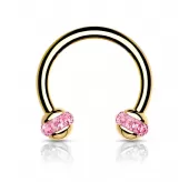 Циркуляр (подкова) PiercedFish HS34G серьга для септума, хеликса, трагуса, брови, губы, пупка, сосков, пирсинга смайл