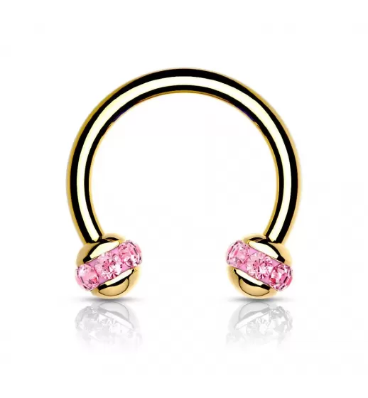 Циркуляр (подкова) PiercedFish HS34G серьга для септума, хеликса, трагуса, брови, губы, пупка, сосков, пирсинга смайл