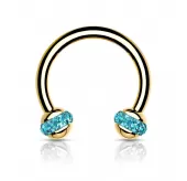 Циркуляр (подкова) PiercedFish HS34G серьга для септума, хеликса, трагуса, брови, губы, пупка, сосков, пирсинга смайл