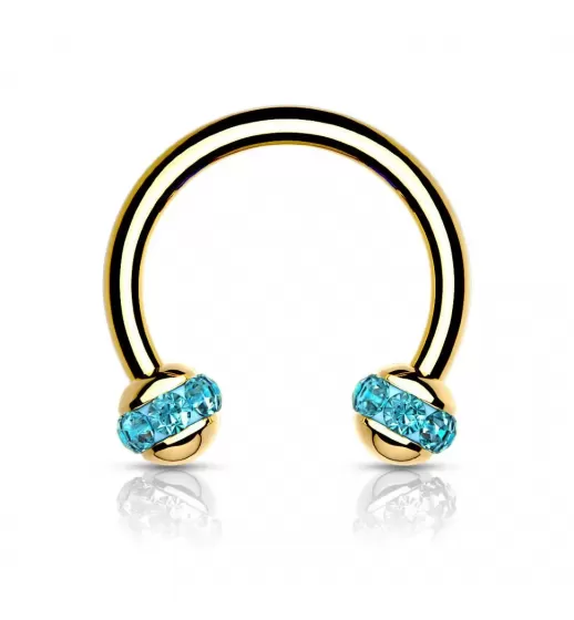 Циркуляр (подкова) PiercedFish HS34G серьга для септума, хеликса, трагуса, брови, губы, пупка, сосков, пирсинга смайл