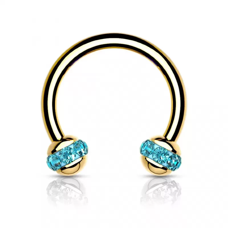 Циркуляр (подкова) PiercedFish HS34G серьга для септума, хеликса, трагуса, брови, губы, пупка, сосков, пирсинга смайл