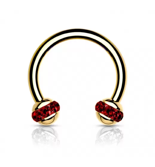 Циркуляр (подкова) PiercedFish HS34G серьга для септума, хеликса, трагуса, брови, губы, пупка, сосков, пирсинга смайл