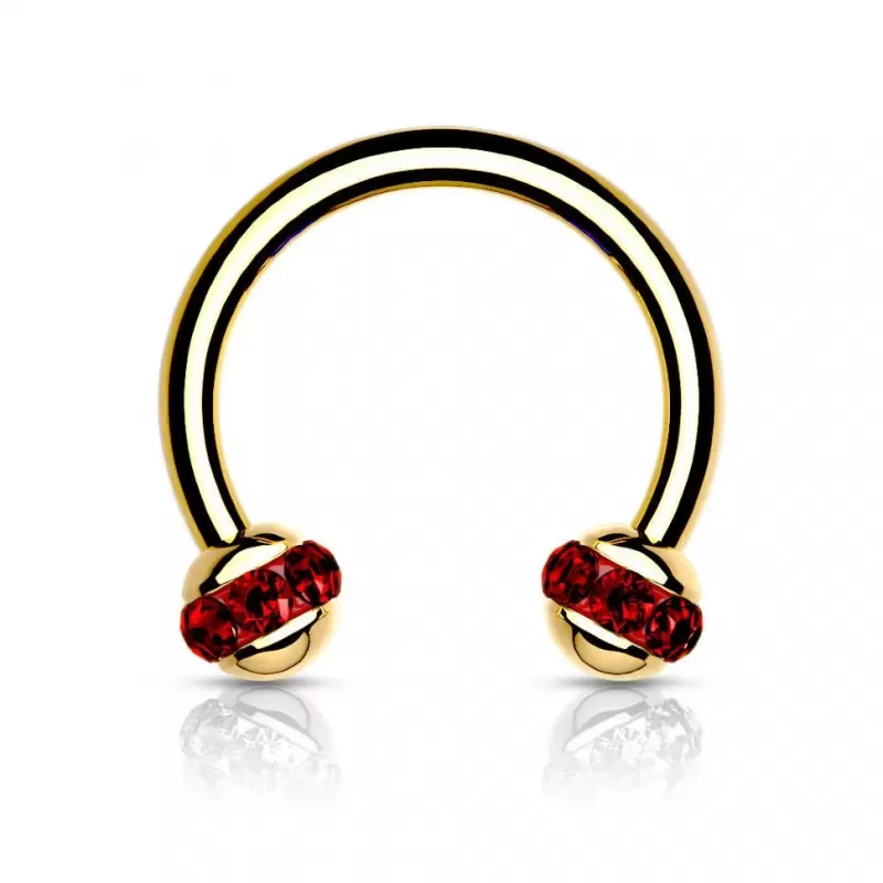 Циркуляр (подкова) PiercedFish HS34G серьга для септума, хеликса, трагуса, брови, губы, пупка, сосков, пирсинга смайл