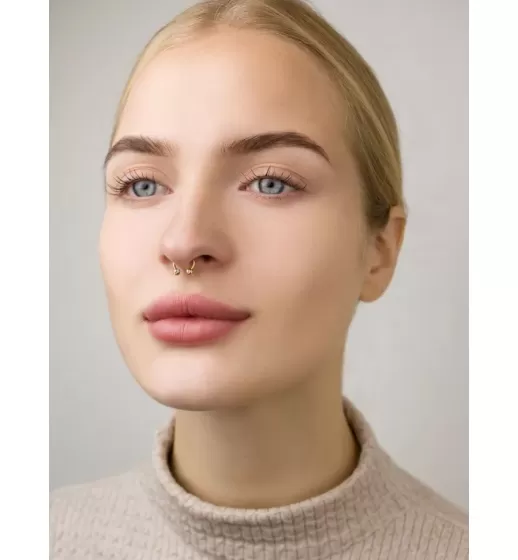Циркуляр (подкова) PiercedFish HS34G серьга для септума, хеликса, трагуса, брови, губы, пупка, сосков, пирсинга смайл