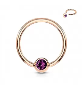 Стальная серьга кольцо с шариком PiercedFish GRR03 для септума, трагуса и хеликса, брови, губ, носа, пупка, пирсинга смайл
