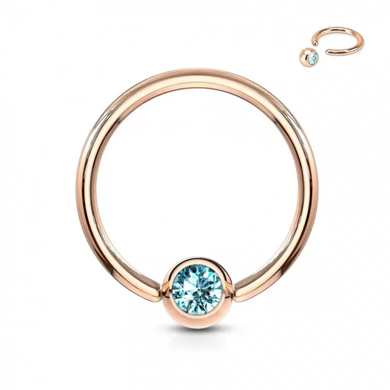 Стальная серьга кольцо с шариком PiercedFish GRR03 для септума, трагуса и хеликса, брови, губ, носа, пупка, пирсинга смайл