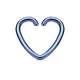 Серьга обманка для имитации пирсинга хряща уха, септума носа PiercedFish RSFX-08, клипса сердце из стали