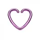 Серьга обманка для имитации пирсинга хряща уха, септума носа PiercedFish RSFX-08, клипса сердце из стали
