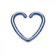 Серьга обманка для имитации пирсинга хряща уха, септума носа PiercedFish RSFX-08, клипса сердце из стали