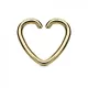 Серьга обманка для имитации пирсинга хряща уха, септума носа PiercedFish RSFX-08, клипса сердце из стали