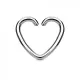 Серьга обманка для имитации пирсинга хряща уха, септума носа PiercedFish RSFX-08, клипса сердце из стали