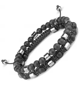 Набор из двух браслетов Шамбала и на резинке Everiot Select LNS-7006 из агата и гематита