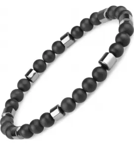 Набор из двух браслетов Шамбала и на резинке Everiot Select LNS-7006 из агата и гематита