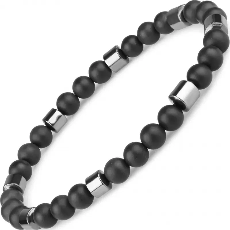 Набор из двух браслетов Шамбала и на резинке Everiot Select LNS-7006 из агата и гематита