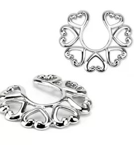 Пирсинг-обманка PiercedFish KX-003 для сосков с сердечками