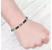 Разноцветный браслет в стиле Шамбала Everiot Select --LNS-2009 из керамических бусин