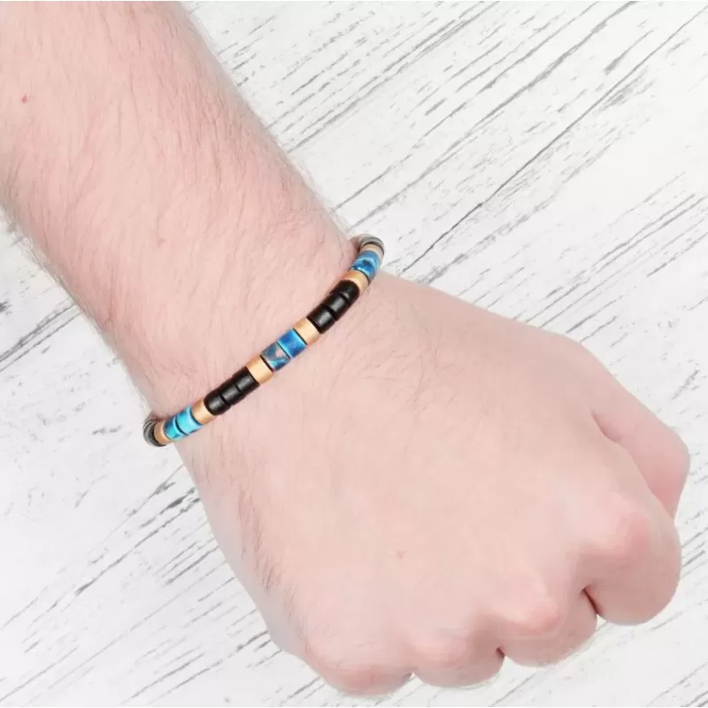 Разноцветный браслет в стиле Шамбала Everiot Select --LNS-2009 из керамических бусин