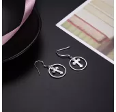 Серьги-подвески SPE-XP-14282 в форме креста