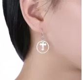 Серьги-подвески SPE-XP-14282 в форме креста