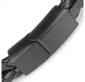 Плетеный мужской браслет из экокожи TATIC SLQ-1012K черный