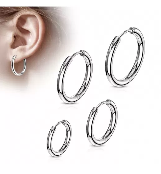 Набор серьги конго TATIC SET-1/2xSE3065S из нержавеющей стали 8, 10, 12 и 14 мм