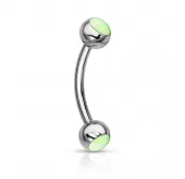 Серьга банан для пирсинга брови из стали PiercedFish CS90