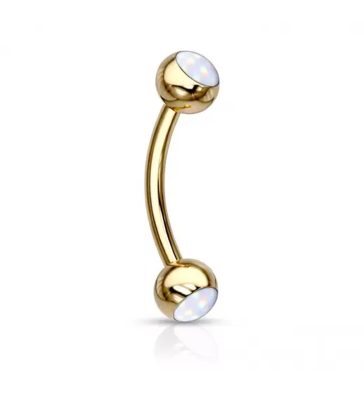 Серьга банан для пирсинга брови из стали PiercedFish CS90