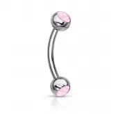 Серьга банан для пирсинга брови из стали PiercedFish CS90