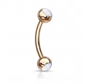Серьга банан для пирсинга брови из стали PiercedFish CS90