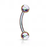 Серьга банан для пирсинга брови из стали PiercedFish CS90