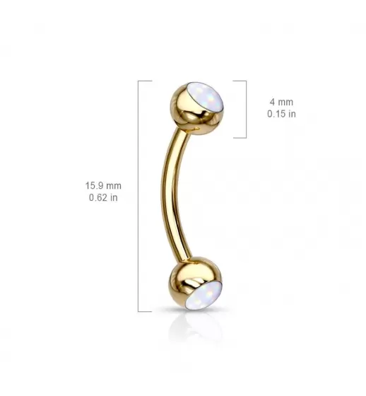 Серьга банан для пирсинга брови из стали PiercedFish CS90