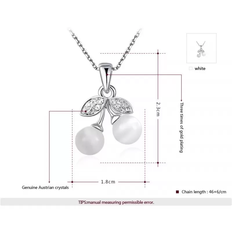 Кулон на цепочке Rozi PD-11400A в форме вишенок