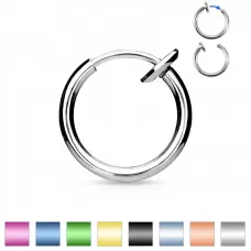 Серьга-обманка (клипса, имитация пирсинга) из стали PiercedFish SEP45 для уха, на хеликс, в нос, септум