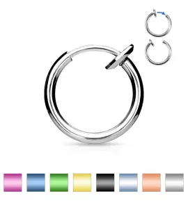 Серьга-обманка (клипса, имитация пирсинга) из стали PiercedFish SEP45 для уха, на хеликс, в нос, септум