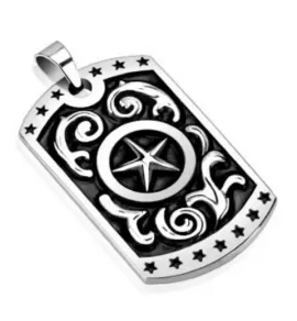 Мужской кулон жетон из стали TATIC SSPH-1007