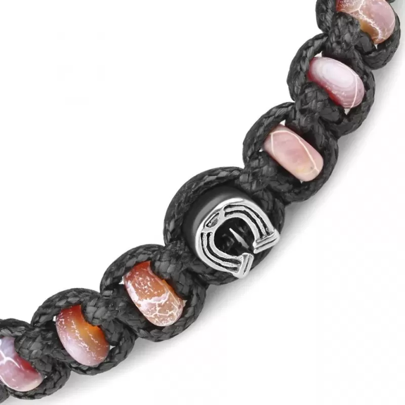 Браслет Шамбала Everiot Select LNS-2286 из агата с подковой