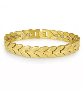 Магнитный браслет мужской Magnetana KBM-181001 ирз стали с золотистым покрытием