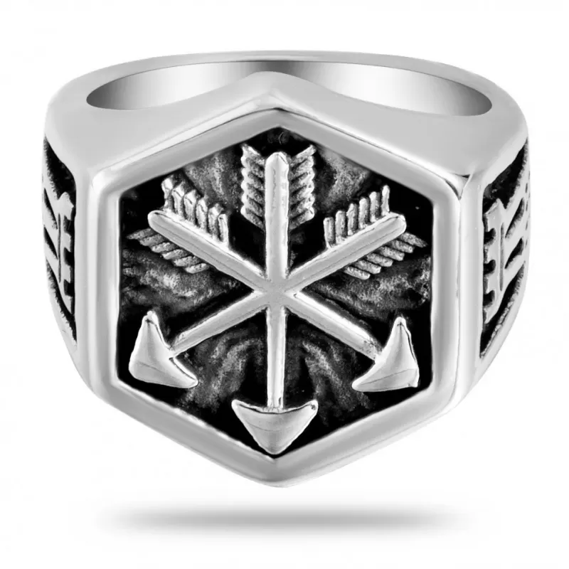 Мужской перстень из стали RSS-7145-ST