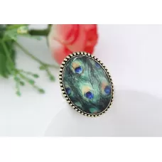 Кольцо AS-A32012 с принтом павлиньих перьев