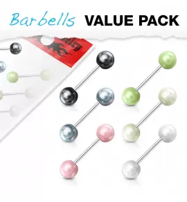 Набор из 6 штанг для пирсинга языка PiercedFish VB-005