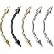 Серьга штанга с шипами PiercedFish CSE02 для брови, бридж пирсинга переносицы, сосков, языка (snake eyes)