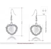 Серьги ROZI RR-37320A с подвеской в форме сердца