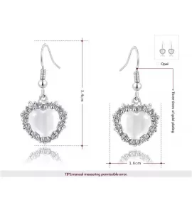 Серьги ROZI RR-37320A с подвеской в форме сердца