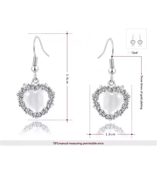 Серьги ROZI RR-37320A с подвеской в форме сердца