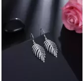 Серьги-подвески SPE-XP-14280 в форме листочка