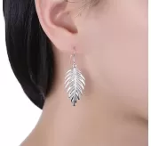 Серьги-подвески SPE-XP-14280 в форме листочка