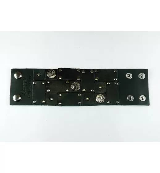 Кожаный браслет мужской Scappa P-609 черный