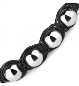 Браслет Everiot Select LNS-2268 Шамбала из гематита с символом "ОМ"