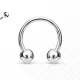 Циркуляр (подкова) с внешней резьбой из титана Pirslab T23H серьга для септума, хряща уха, брови, носа, губ, пупка, сосков, пирсинга смайл