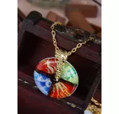 Кулон с цепочкой DS-71423 с ярким рисунком